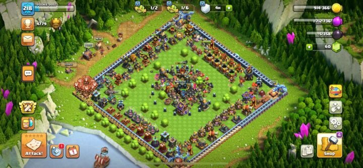 IOS / Android ???? TH17 Clash of Clans Account | Level 218 | Max Heroes | Strong Base | Builder Hall 10 ????