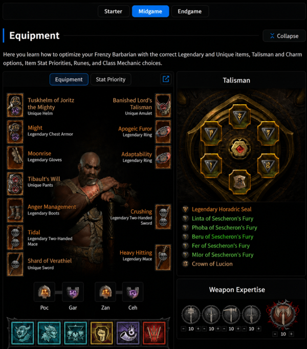 S13-23 Slots Frenzy Throw Barbarian Endgame Build 8*2GA Ancestral Legendary + 4*2GA Ancestral Unique+7*Charm+4 runes
